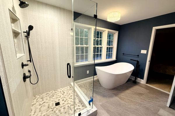 Bathroom restored after photo, water damage services in Leesburg, VA